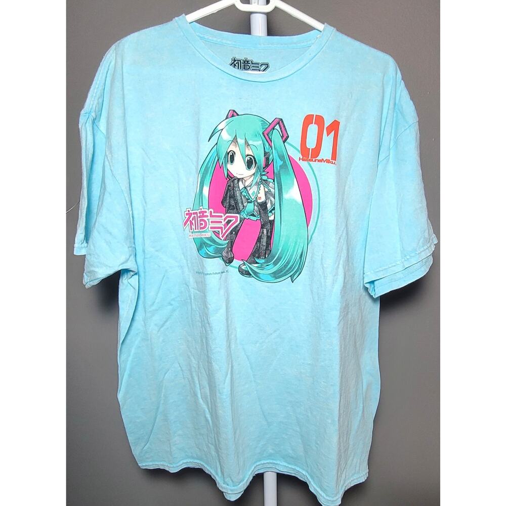 Crypton Media Hatsune Miku T-Shirt Anime Girl Kawaii Project Men Sz 2XL Unisex